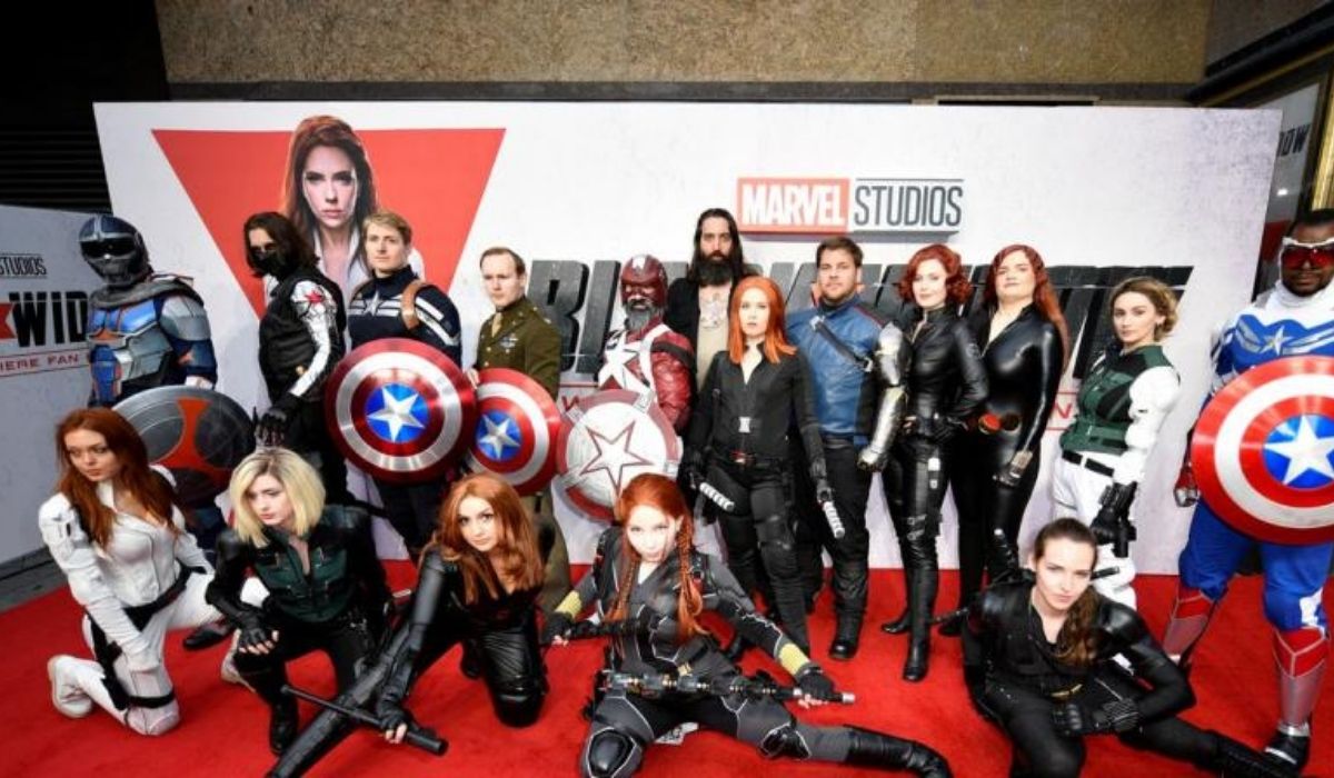 'Black Widow' screening rolls out the red carpet for London film fans